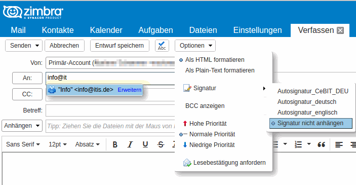 How to Set Up Email Signatures in Zimbra